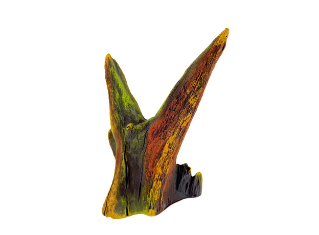 Декорация Коряга искусственная серо-зеленая 21х13х20