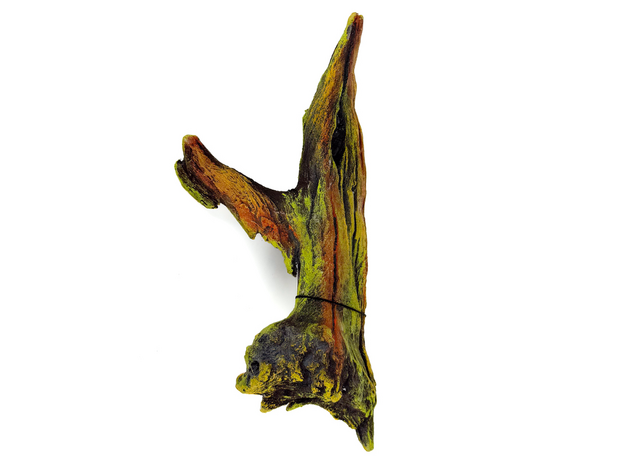 Декорация Коряга искусственная серо-зеленая 24х10х13