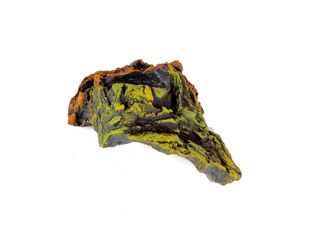 Декорация Коряга искусственная серо-зеленая малая 15х11х6