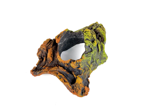 Декорация Коряга искусственная серо-зеленая малая 15х11х6