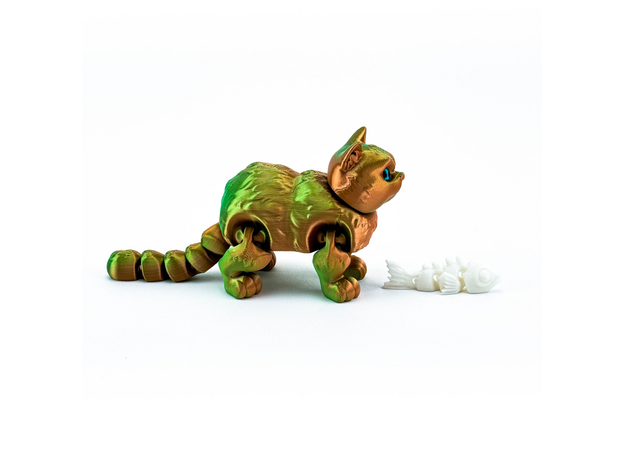 Игрушка подвижная 3D принтер Кот Морис, цвет в ассортименте