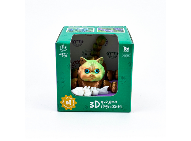 Игрушка подвижная 3D принтер Кот Морис, цвет в ассортименте