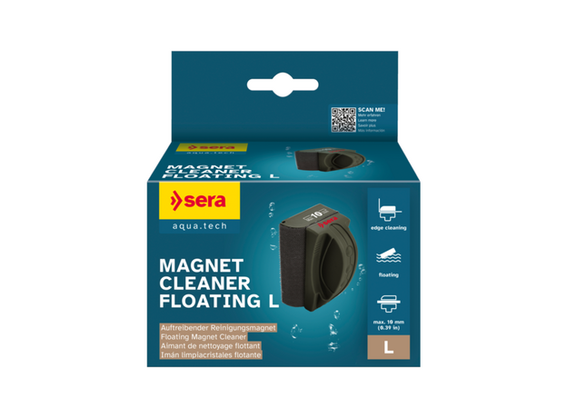 SERA, Стеклоочиститель магнитный плавующий "Magnet Cleaner Floating L" /для стекол до 10мм./ S32838