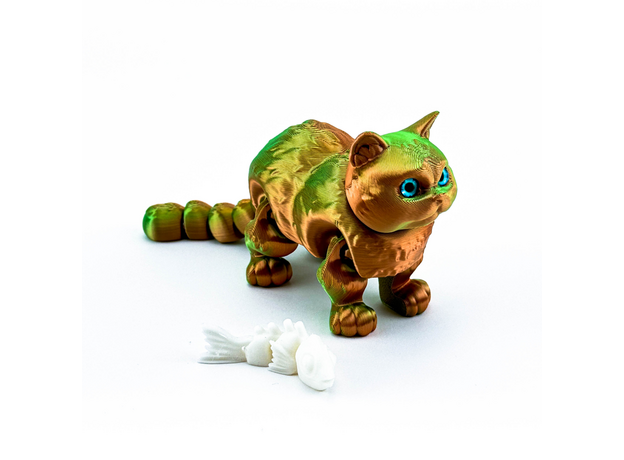 Игрушка подвижная 3D принтер Кот Морис, цвет в ассортименте