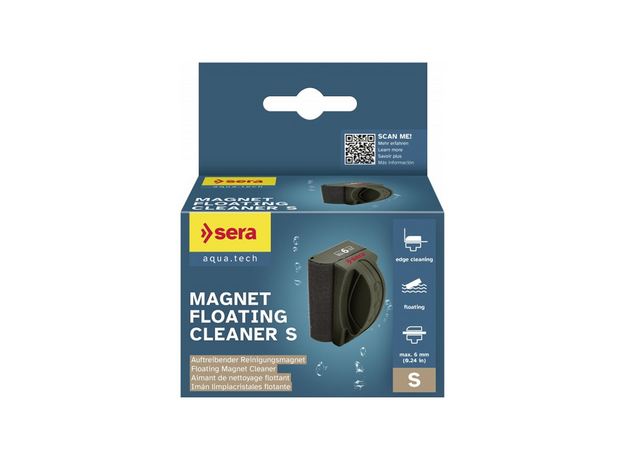 SERA, Стеклоочиститель магнитный плавующий "Magnet Cleaner Floating S" /для стекол до 6мм./ S32836