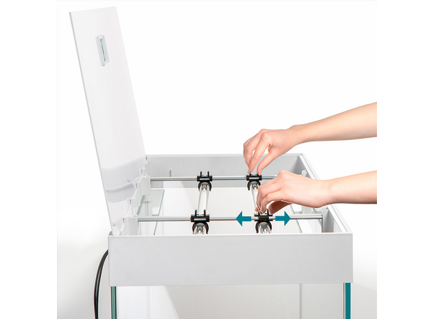 Аквариум AQUAEL OPTI SET 2.0 125, 125 л, с освещением 2х14 Вт, 81х36х51 см, прямой, белый (ПОД ЗАКАЗ)