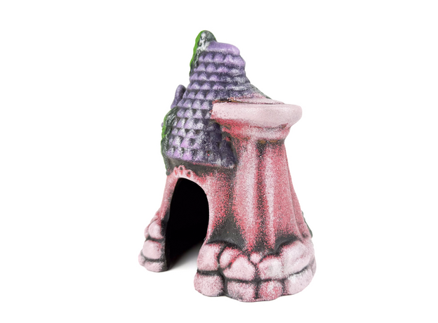 Декорация Домик с колонной розовый, 10х7х13