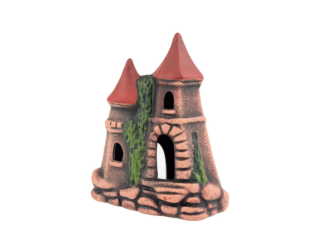 Декорация Замок с двумя крышами, 13,5х9х16 см Декорация Замок с двумя крышами, 13,5х9х16 см