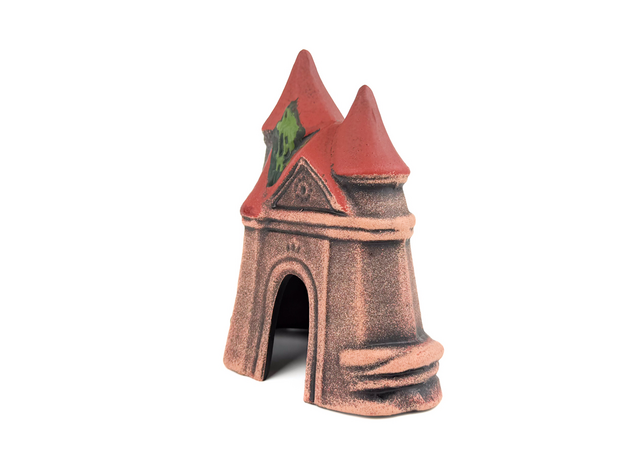 Декорация Замок с двумя крышами, 13,5х9х16 см Декорация Замок с двумя крышами, 13,5х9х16 см