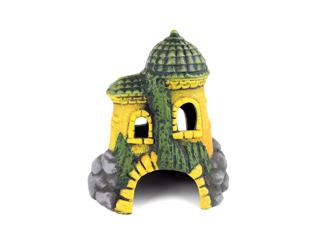 Декорация Замок-купол желтый, 17х12,5х19 Декорация Замок-купол желтый, 17х12,5х19