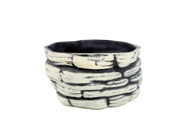 Декорация Горшок для растений серый, 13х10х6,6 Декорация Горшок для растений серый, 13х10х6,6