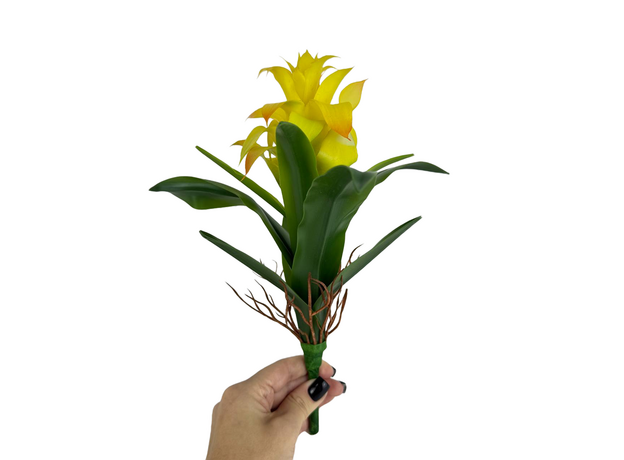 Гузмания искусственная желтая, 25 см