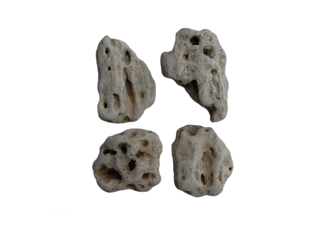 DECOTOP Cheese Box S - Набор камней 5-15 см для аквариумов и террариумов, 3 кг/4 л