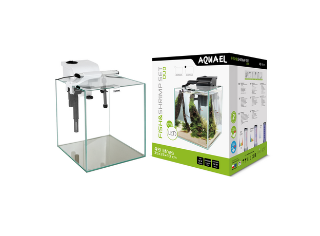 Aквариум AQUAEL FISH&SHRIMP SET DUO D&N 35, 49 л, белый