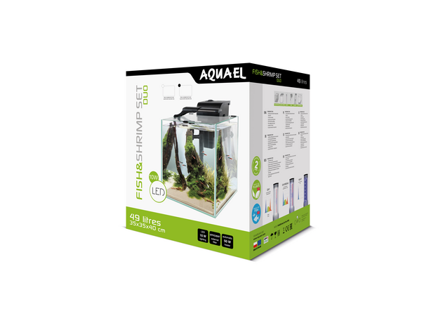 Aквариум AQUAEL FISH&SHRIMP SET DUO D&N 35, 49 л, белый