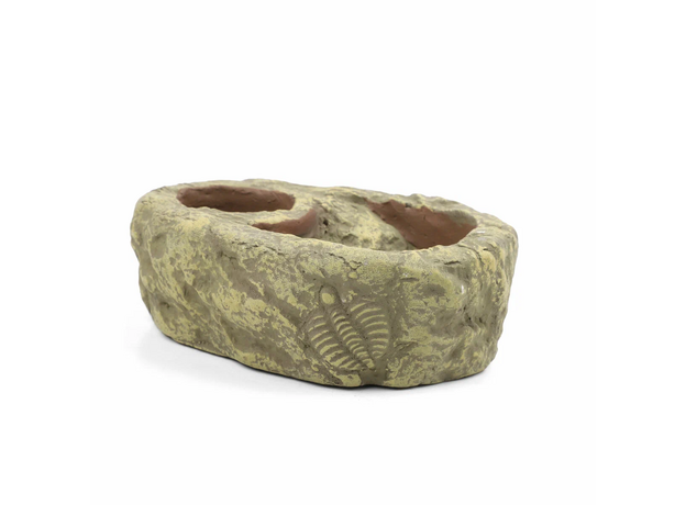 Laguna TERRA Поилка комбинированная для рептилий "Трилобит", бежево-коричневая, 25/40мл