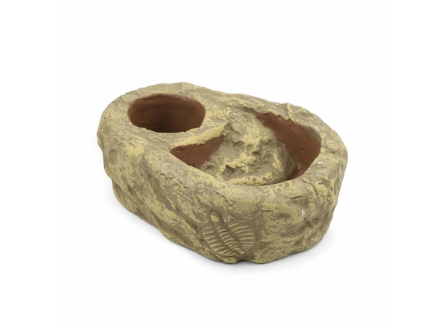 Laguna TERRA Поилка комбинированная для рептилий "Трилобит", бежево-коричневая, 25/40мл