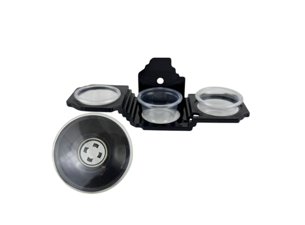 Кормушка на присоске NomoyPet, тройная, черная