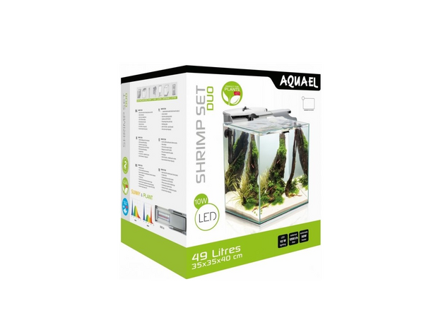 Aквариум AQUAEL FISH&SHRIMP SET DUO D&N 35, 49 л, черный