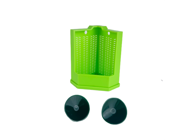 Кормушка NomoyPet S для подвижного корма, угловая, 78х78х120 мм