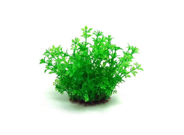 Растение пластиковое Aquanimal Куст малый зеленый, 13х10х11 см