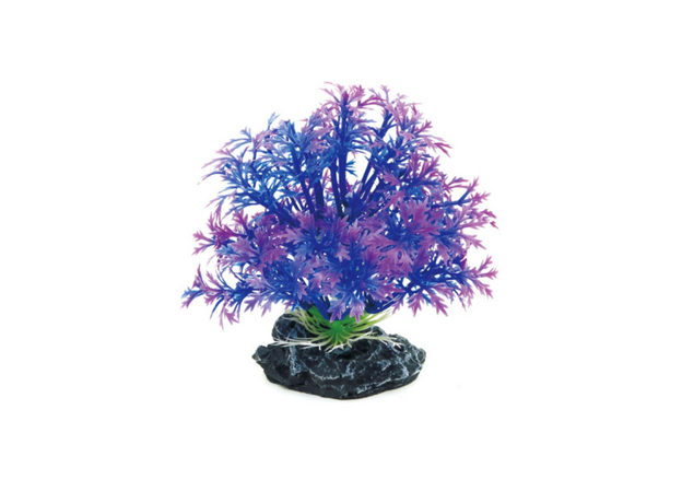 Растение пластиковое Aquanimal Куст малый фиолетовый, 7x5x10 см