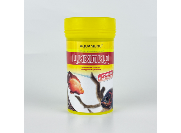 Корм AQUAMENU Цихлид 100 мл (30 г), в виде палочек