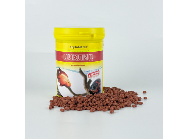 Корм AQUAMENU Цихлид 250 мл (80 г), в виде палочек