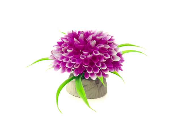 Растение пластиковое почвопокровное Aquanimal цвет, 4.5x3.5x10 см, цвет в ассортименте