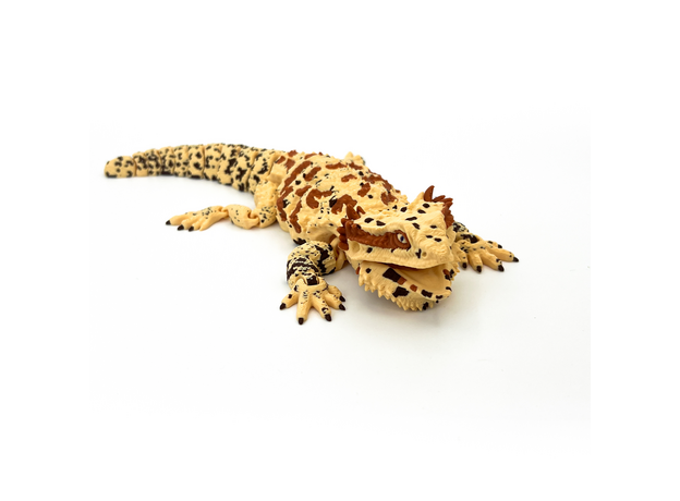 Игрушка подвижная 3D принтер Бородатая ящерица бежевая