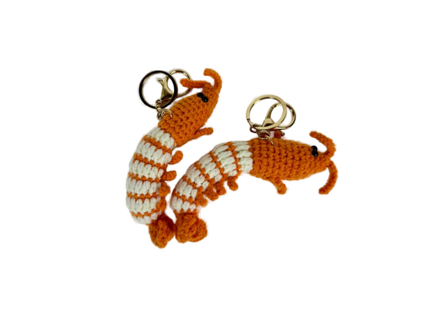 Брелок Креветка вязаная