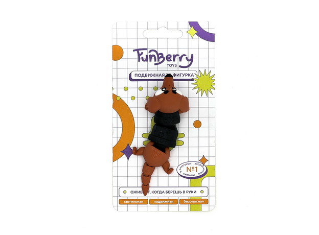 Игрушка подвижная 3D Такса Эмма на блистере