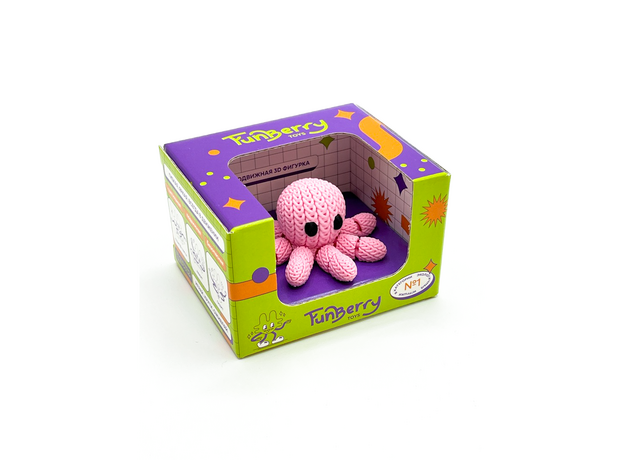 Игрушка подвижная 3D принтер Осьминог Гриша на блистере, в ассортименте