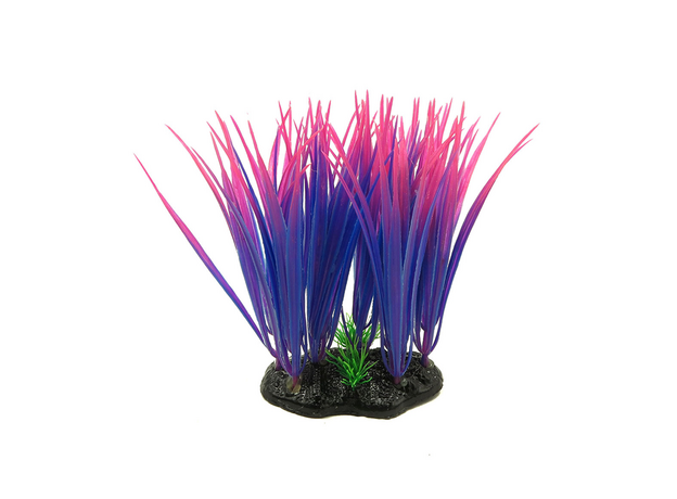 Растение пластиковое Aquanimal Стрелолист пурпурный, 9x5x13 см