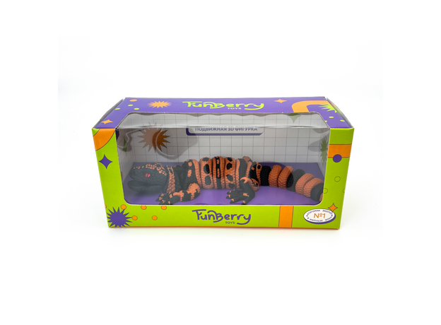 Игрушка подвижная 3D принтер Ящерица Аризона коричневая