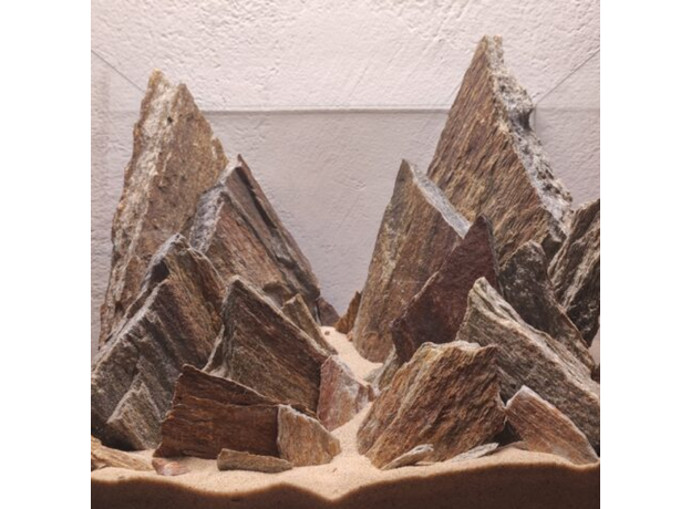 DECOTOP Coyote Box S - Натуральны камень "Окаменелое дерево" 5-20 см для аквариумов и террариумов, 5 кг/4 л