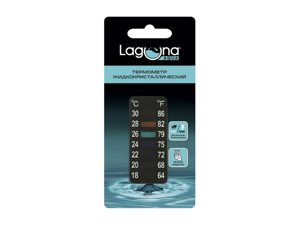 Термометр Laguna жидкокристаллический LCD4, 40х12х2 мм