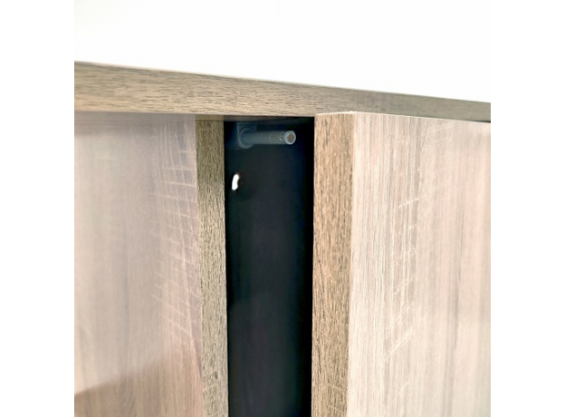 Подставка AquaPlus 90 (91х36х72 см) две дверки МДФ со стеклом, дуб сонома, собранная