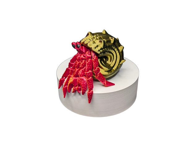 Игрушка подвижная 3D принтер Рак отшельник в раковине, цвет в ассортименте