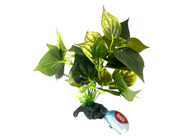 Искусственное растение на подложке Анубиас 12х7х32см