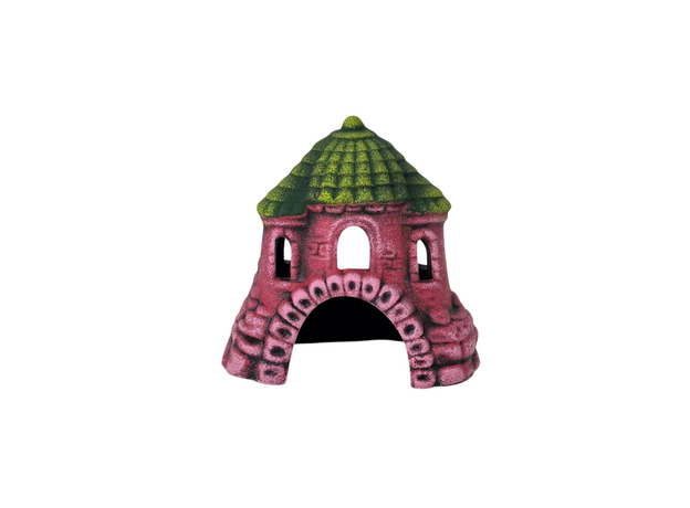 Декорация Замок-шатер розовый, 13х9х13 см