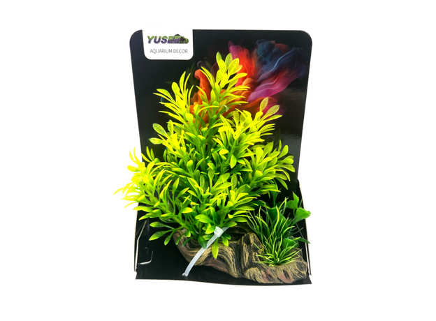 Искусственное растение на подложке Людвигия 10х4х11.5см