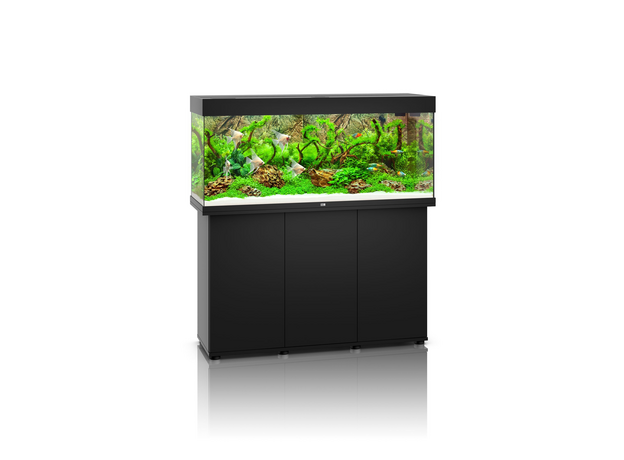 Аквариум с тумбой JUWEL Rio 240 Set LED, прямоугольный, 240 л, чёрный, 1210х410х550мм/1210х410х730 мм