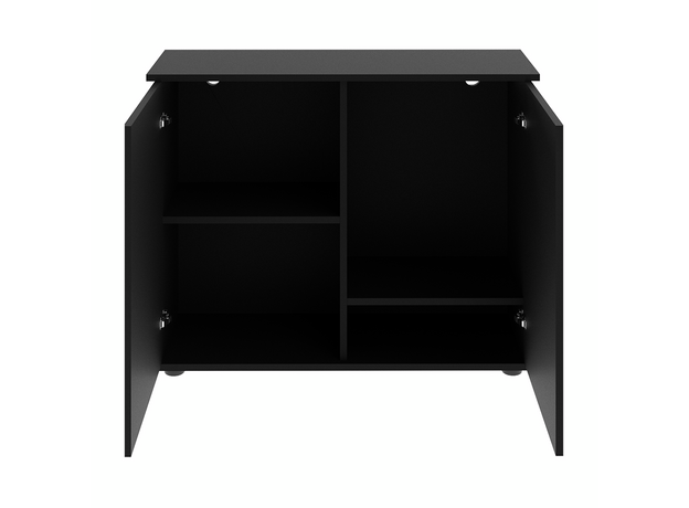 Подставка Aqua Plus, 925х475х720 мм, 2 дверки ДСП, черная, в коробке