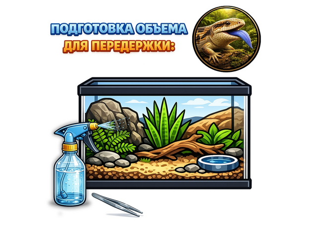 Подготовка объема к передержке террариумного животного №10