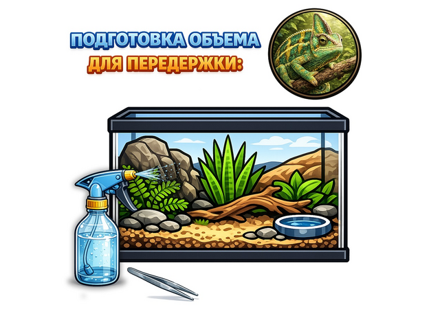 Подготовка объема к передержке террариумного животного №5