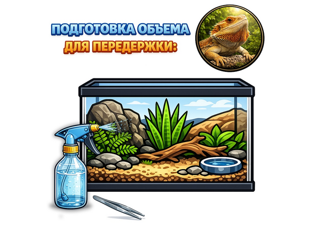 Подготовка объема к передержке террариумного животного №6