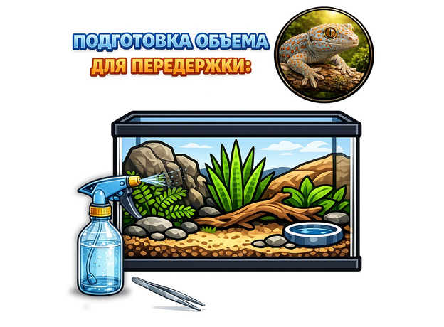 Подготовка объема к передержке террариумного животного №7