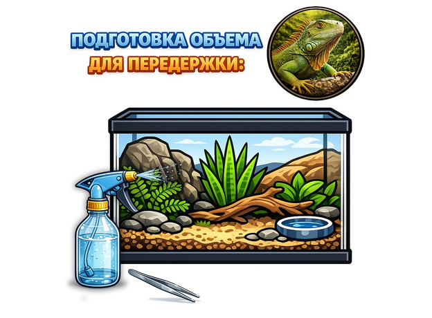 Подготовка объема к передержке террариумного животного №8