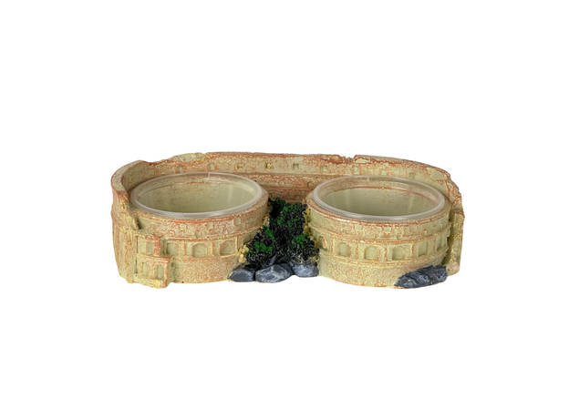 Поилка Коллизей для рептилий 192х90х47 мм, двойная